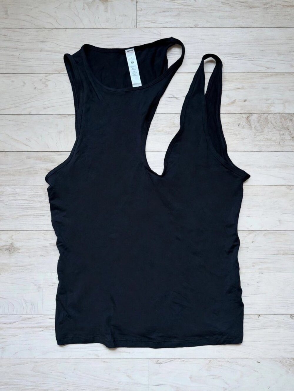 lululemon LW1EHSS Modal Silk Racerback Tank Black Size 4 NWT